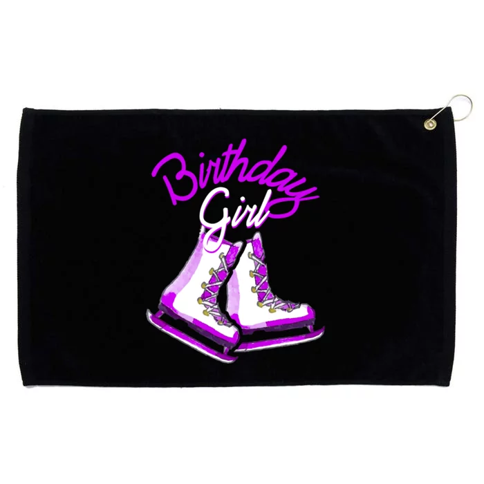 Love Ice Skating Love Ice Party Birthday Girl Grommeted Golf Towel