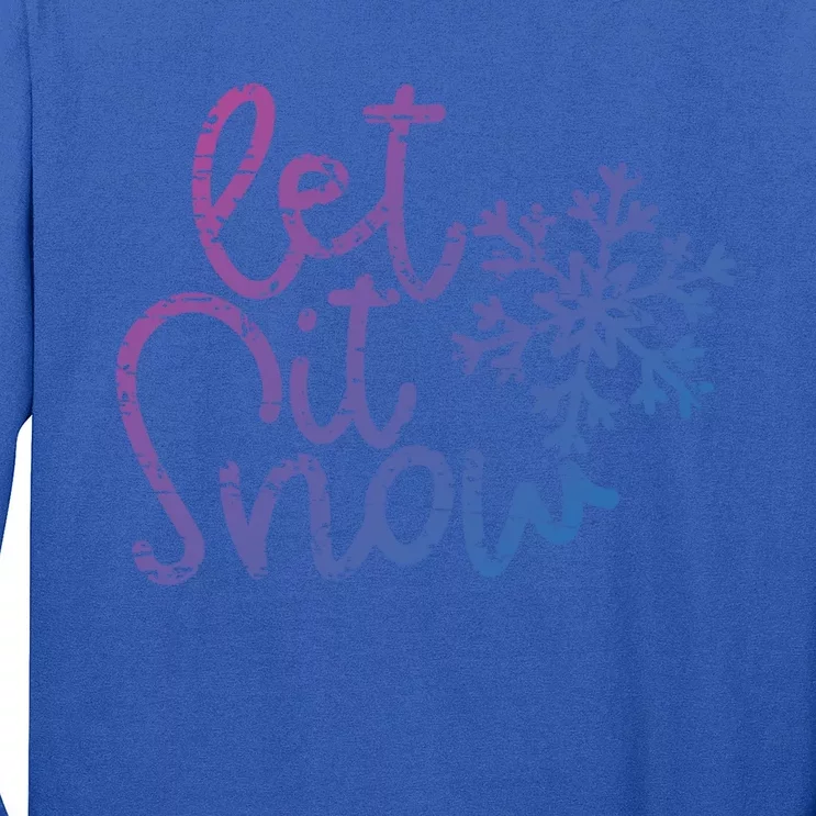 Let It Snow Christmas Snowflake Gift Long Sleeve Shirt