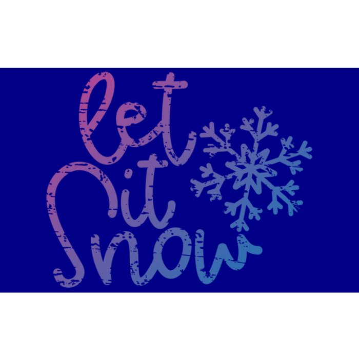 Let It Snow Christmas Snowflake Gift Bumper Sticker