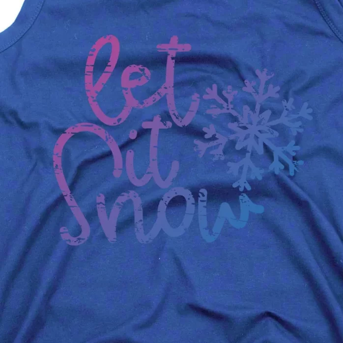 Let It Snow Christmas Snowflake Gift Tank Top