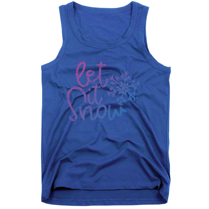 Let It Snow Christmas Snowflake Gift Tank Top