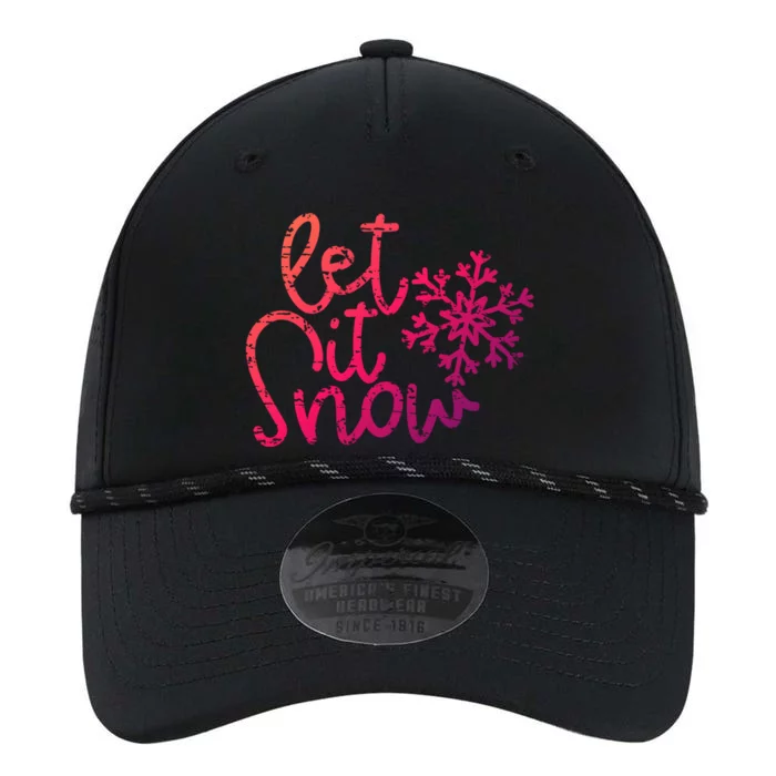 Let It Snow Christmas Snowflake Gift Performance The Dyno Cap