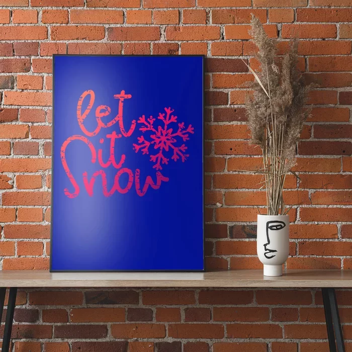 Let It Snow Christmas Snowflake Gift Poster