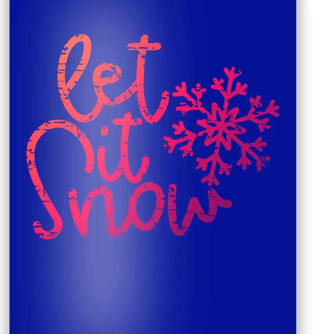 Let It Snow Christmas Snowflake Gift Poster