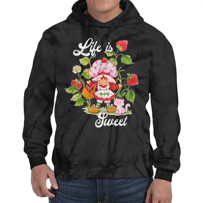 Life Is Sweet Vintage Berry Garden Funny Gift Tie Dye Hoodie