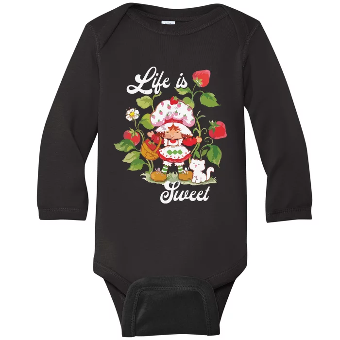 Life Is Sweet Vintage Berry Garden Baby Long Sleeve Bodysuit