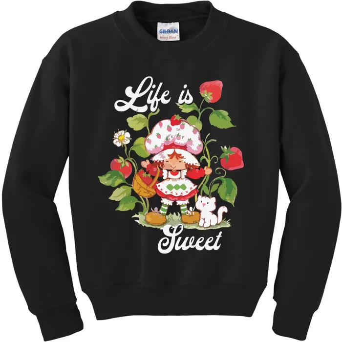 Life Is Sweet Vintage Berry Garden Kids Sweatshirt