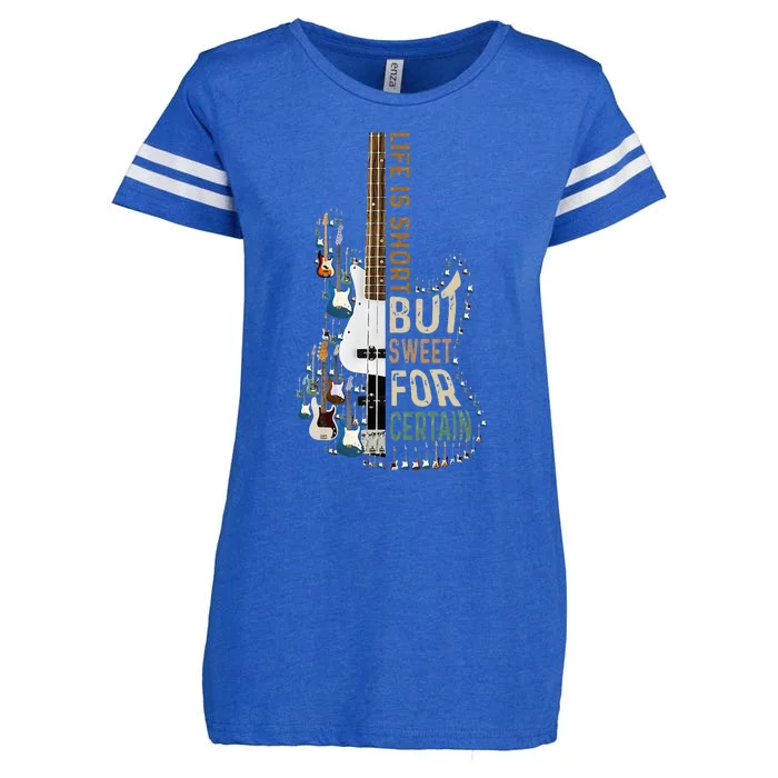 Life Is Short But Sweet For Certain Guitar LoverMusic Lover Enza Ladies Jersey Football T-Shirt