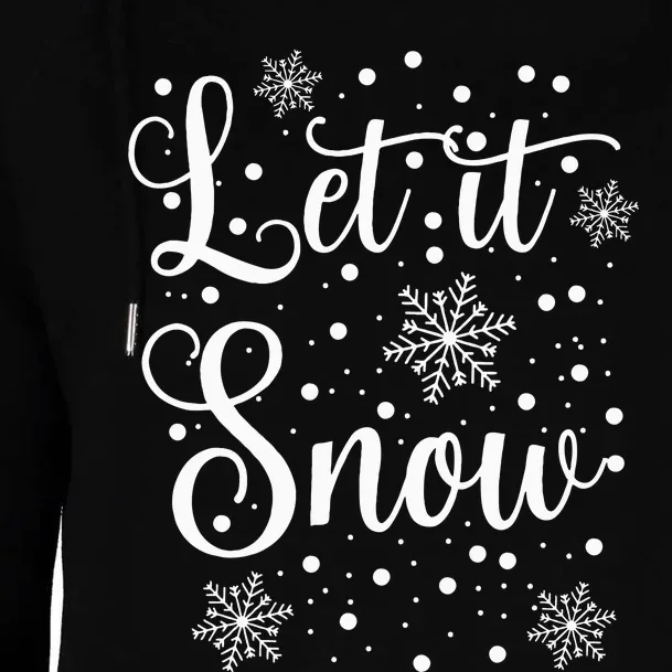 Let it Snow Funny Christmas Pajamas 2024 Womens Funnel Neck Pullover Hood