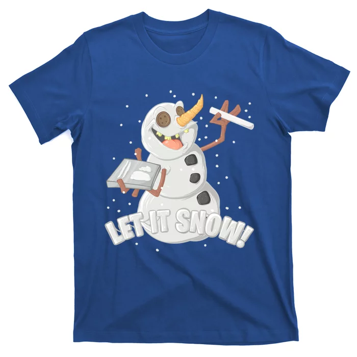 Let It Snow Cute Gift Funny Snow Cocaine Sarcastic Christmas Gift T-Shirt