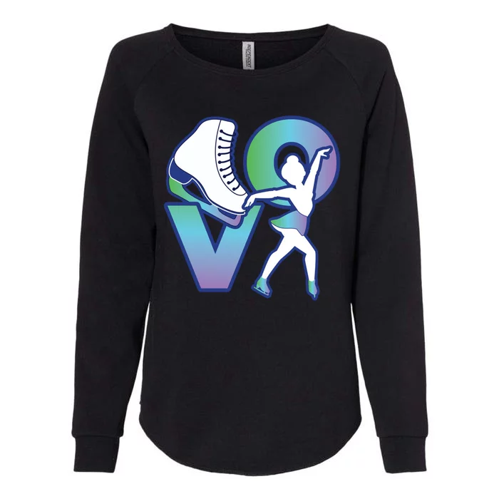 Love Ice Skating Womens California Wash Sweatshirt