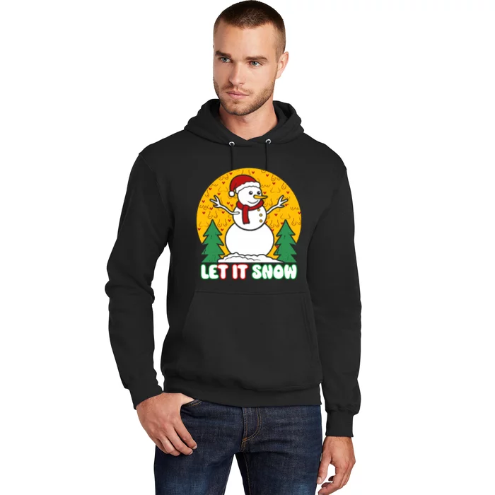 Let It Snow Tit Funny Christmas Snowman Hoodie