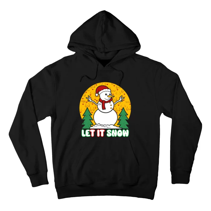 Let It Snow Tit Funny Christmas Snowman Hoodie