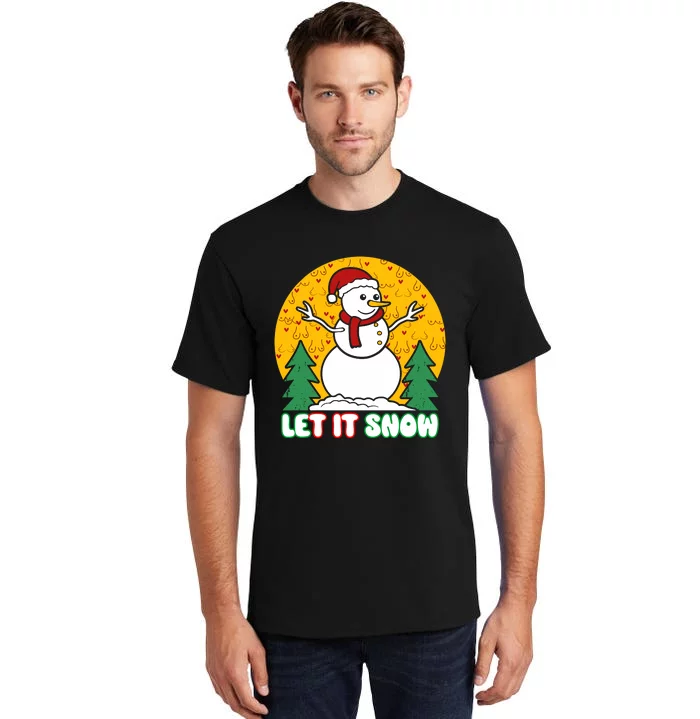 Let It Snow Tit Funny Christmas Snowman Tall T-Shirt