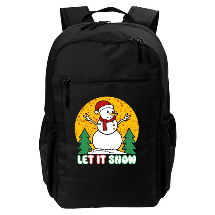 Let It Snow Tit Funny Christmas Snowman Daily Commute Backpack