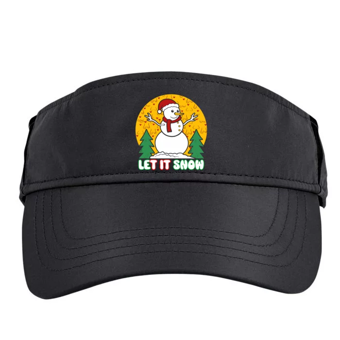 Let It Snow Tit Funny Christmas Snowman Adult Drive Performance Visor