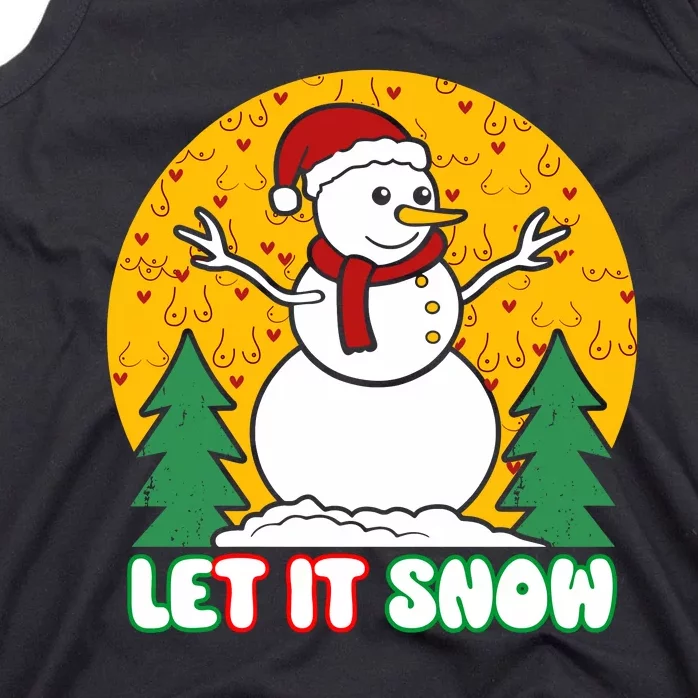 Let It Snow Tit Funny Christmas Snowman Tank Top