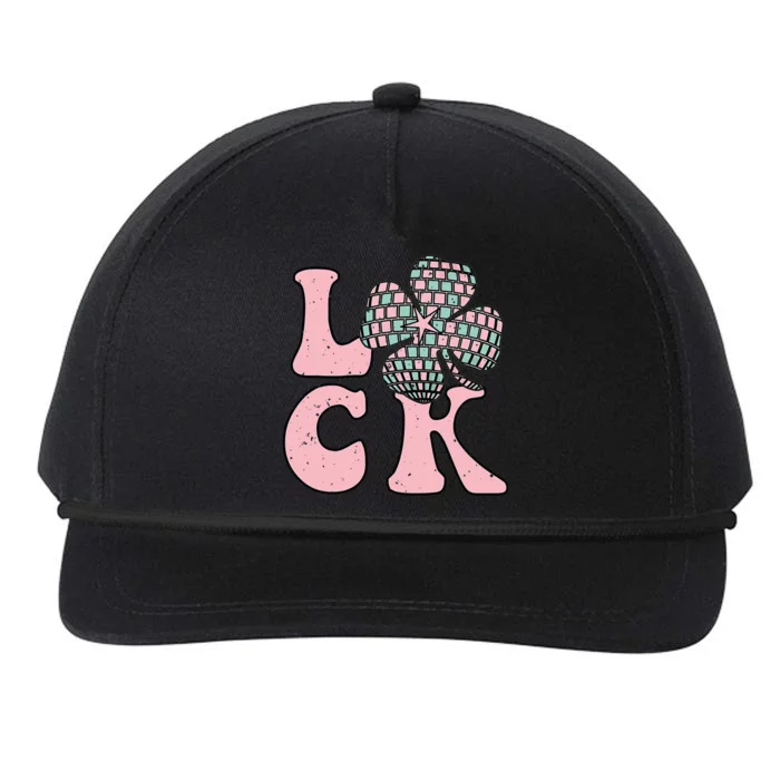 Lucky Irish Shamrock Disco Clover Leaf Snapback Five-Panel Rope Hat