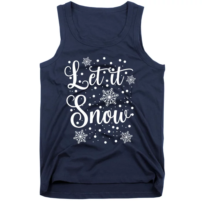 Let It Snow Funny Christmas Pajamas Tank Top