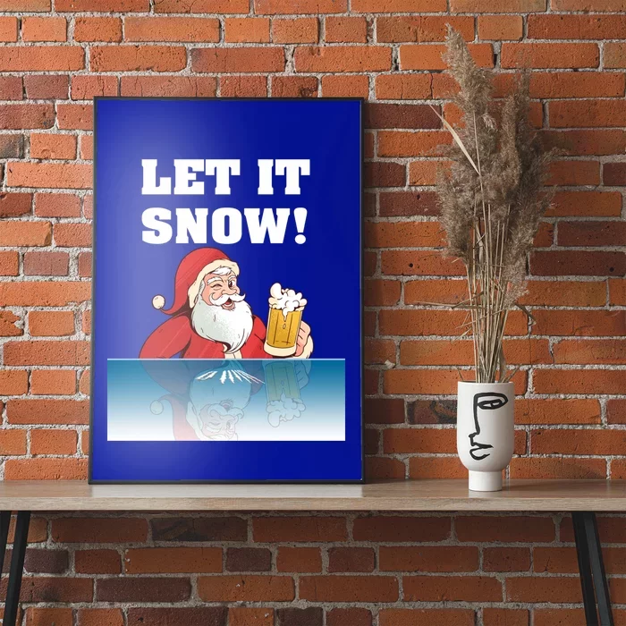 Let It Snow Cocaine Santa Sweater White Christmas Gift Adult Funny Gift Poster