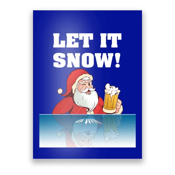 Let It Snow Cocaine Santa Sweater White Christmas Gift Adult Funny Gift Poster