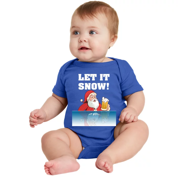 Let It Snow Cocaine Santa Sweater White Christmas Gift Adult Funny Gift Baby Bodysuit