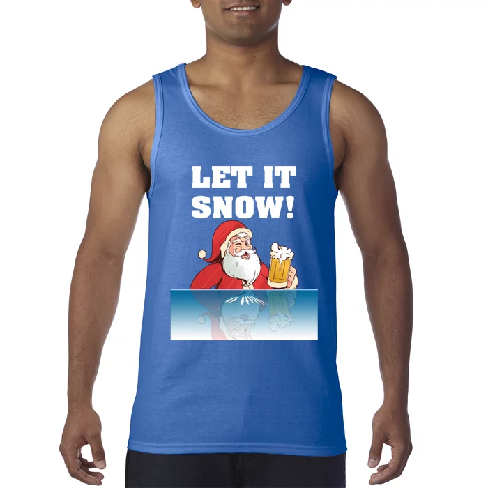 Let It Snow Cocaine Santa Sweater White Christmas Gift Adult Funny Gift Tank Top