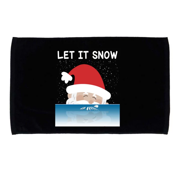 Let It Snow Cocaine Santa Sweater White Christmas Gift Funny Gift Microfiber Hand Towel