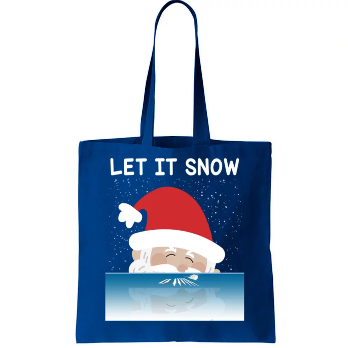 Let It Snow Cocaine Santa Sweater White Christmas Gift Funny Gift Tote Bag