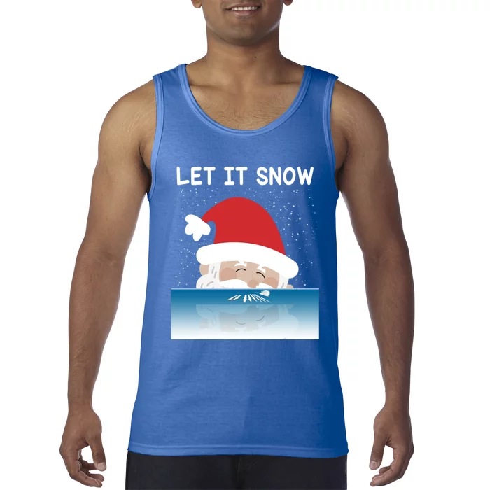 Let It Snow Cocaine Santa Sweater White Christmas Gift Funny Gift Tank Top