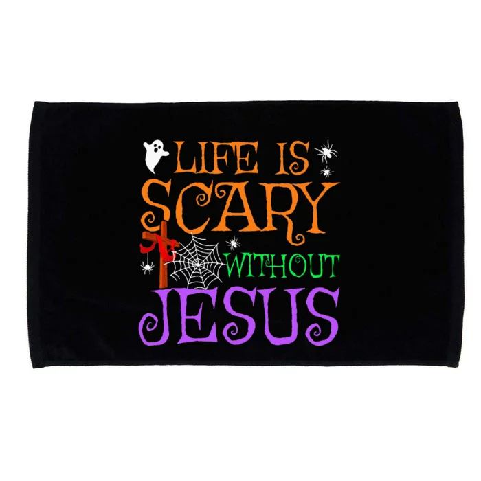 Life Is Scary Without Jesus Microfiber Hand Towel