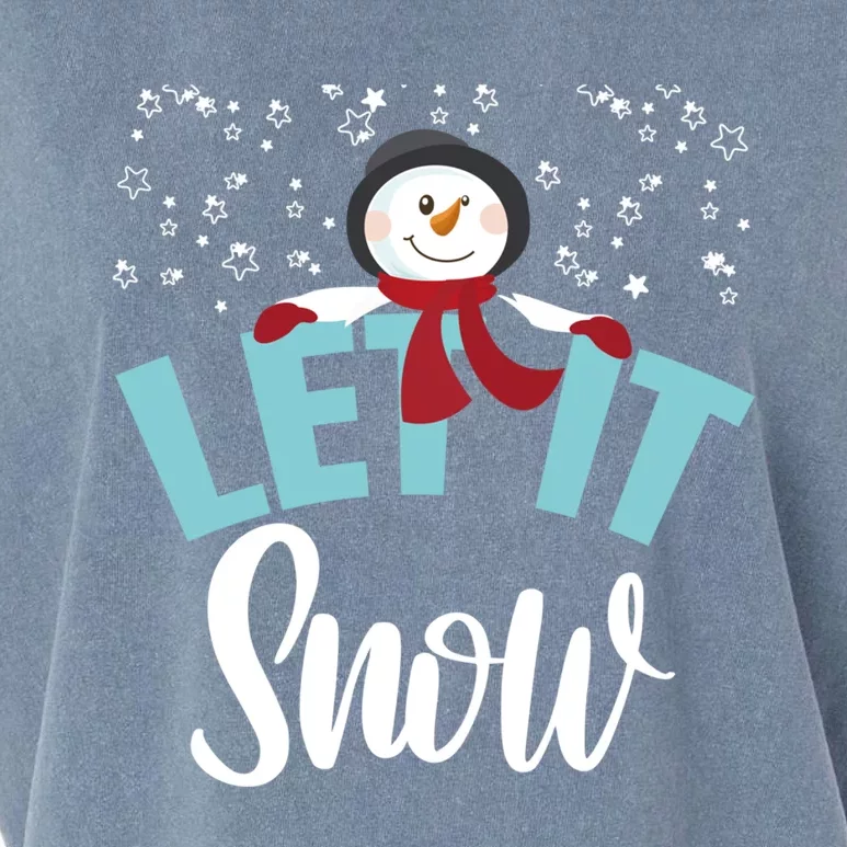 Let It Snow Funny Snow Stars Cool Gift Garment-Dyed Women's Muscle Tee