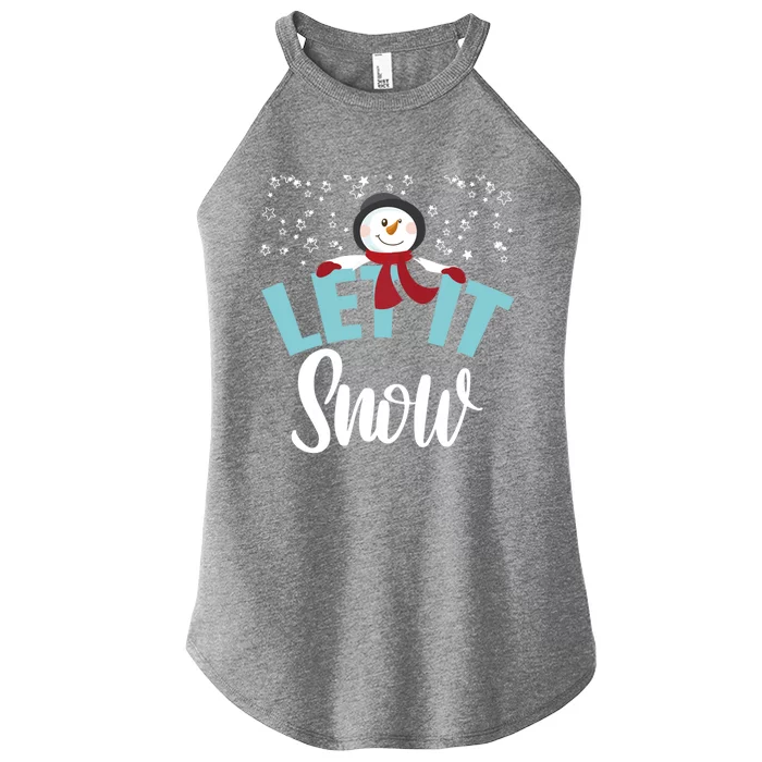 Let It Snow Funny Snow Stars Cool Gift Women’s Perfect Tri Rocker Tank