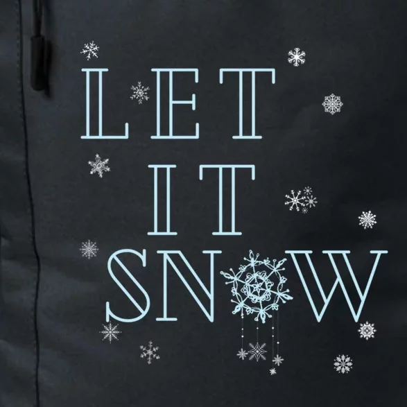 Let It Snow Christmas Snowflakes Xmas Frozen Wonderland Gift Daily Commute Backpack