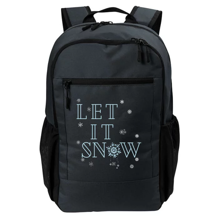 Let It Snow Christmas Snowflakes Xmas Frozen Wonderland Gift Daily Commute Backpack