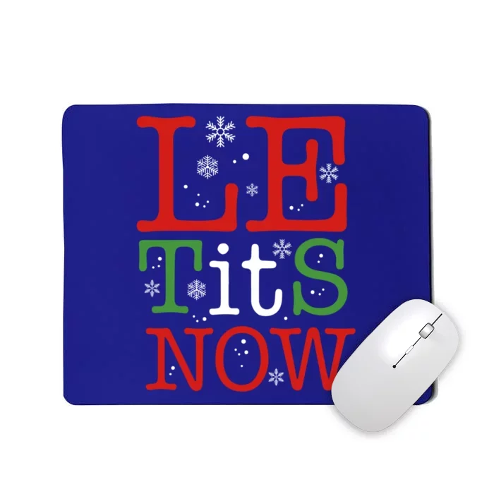 Let It Snow Funny Christmas Xmas Winter Snowflake Gift Mousepad