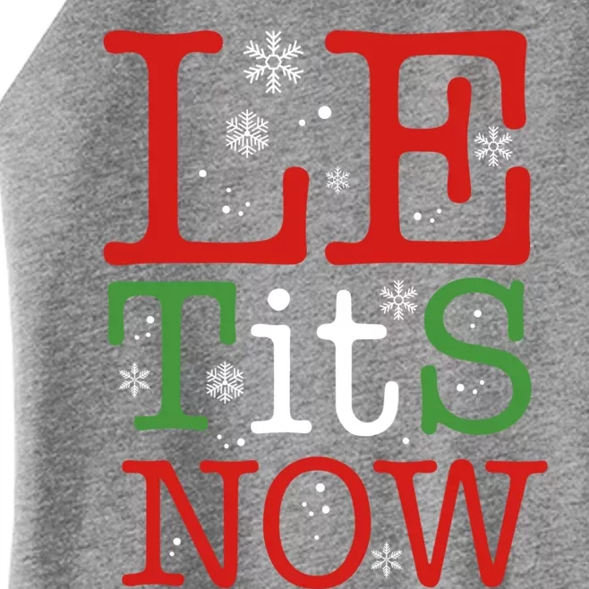 Let It Snow Funny Christmas Xmas Winter Snowflake Gift Women’s Perfect Tri Rocker Tank