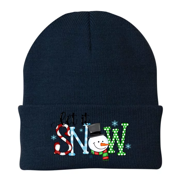 Let It Snow Snow Carrot Nose Cute Gift Knit Cap Winter Beanie