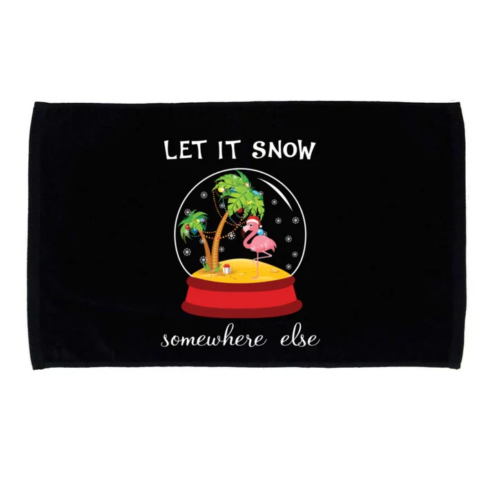 Let It Snow Somewhere Else Funny Christmas Cool Gift Microfiber Hand Towel