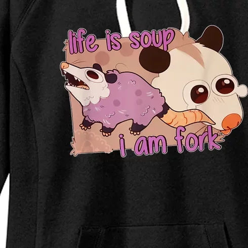 Life Is Soup I Am Fork Women's Fleece Hoodie