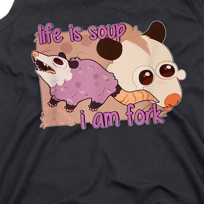 Life Is Soup I Am Fork Tank Top