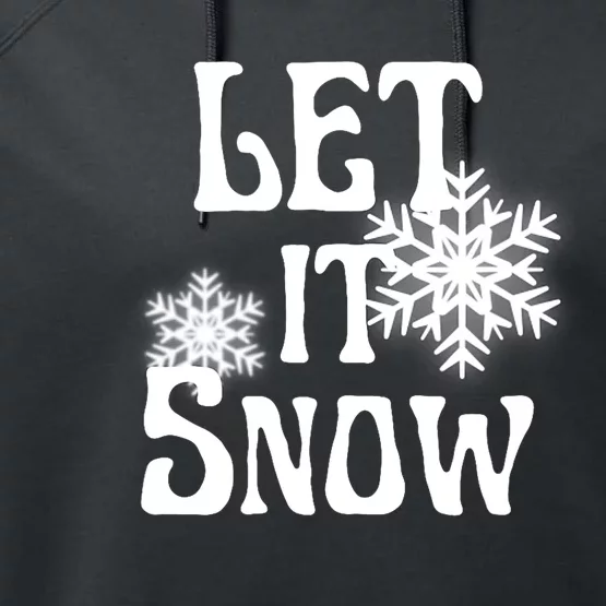 Let It Snow Snowflake Performance Fleece Hoodie