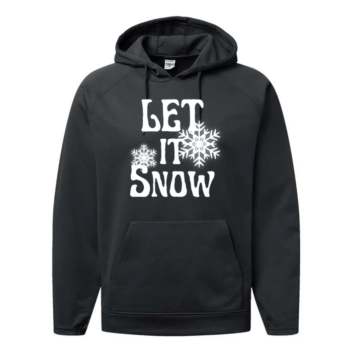 Let It Snow Snowflake Performance Fleece Hoodie