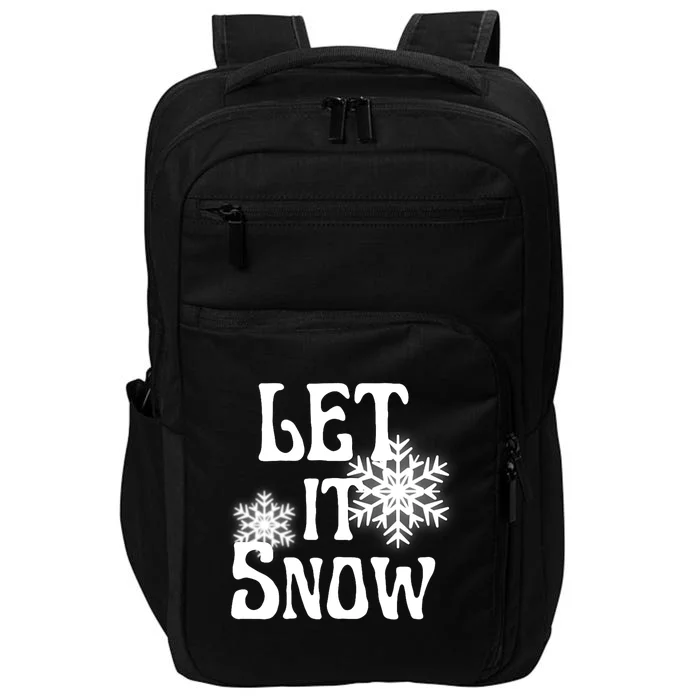 Let It Snow Snowflake Impact Tech Backpack