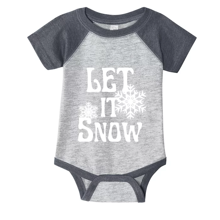 Let It Snow Snowflake Infant Baby Jersey Bodysuit