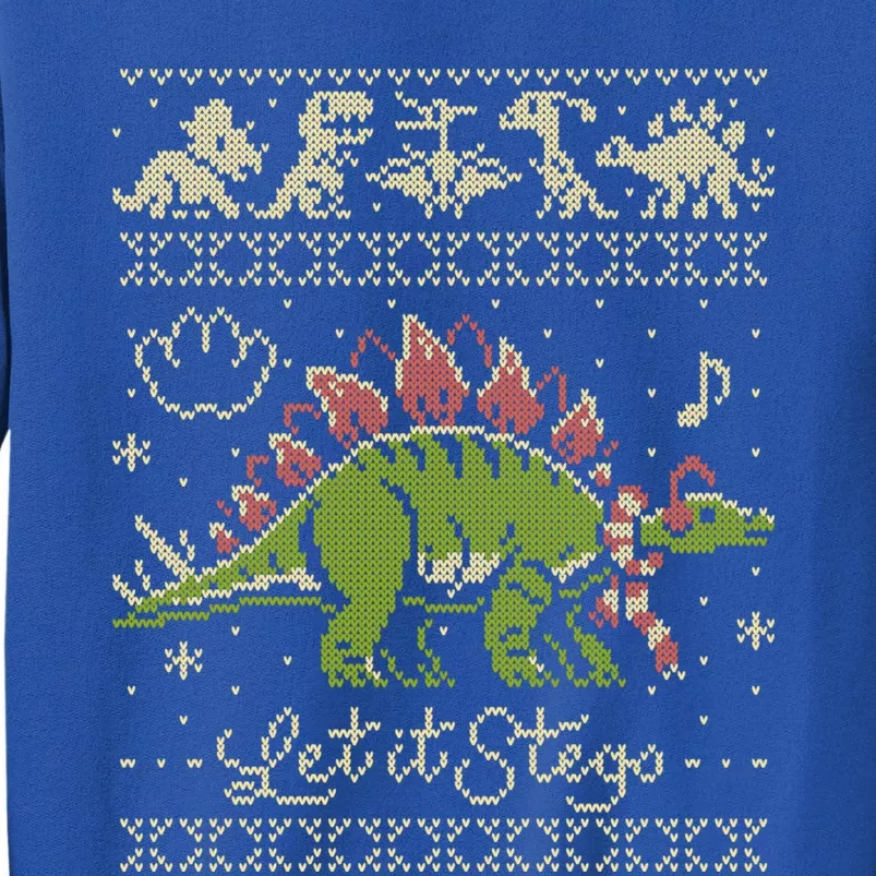 Let It Stego Stegosaurus Dinosaur Christmas Sweater Cute Gift Sweatshirt