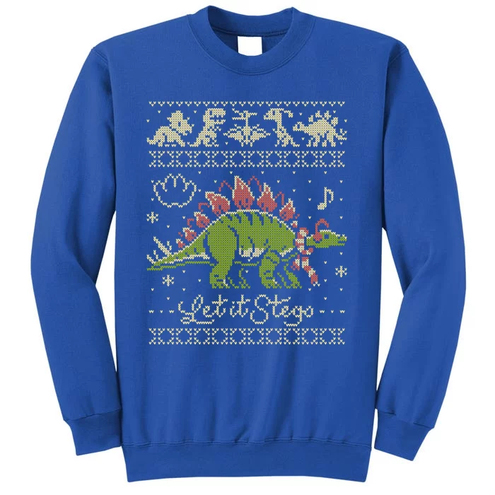 Let It Stego Stegosaurus Dinosaur Christmas Sweater Cute Gift Sweatshirt