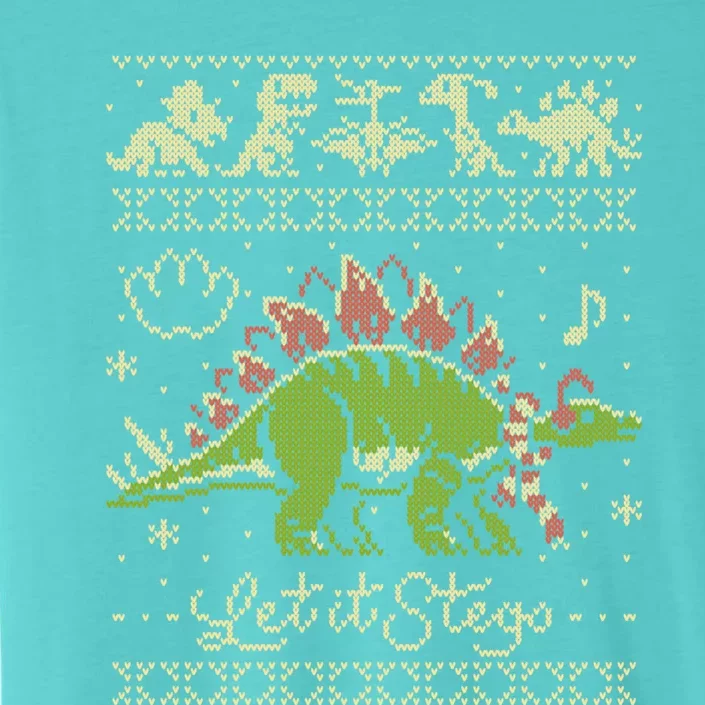 Let It Stego Stegosaurus Dinosaur Christmas Sweater Cute Gift ChromaSoft Performance T-Shirt