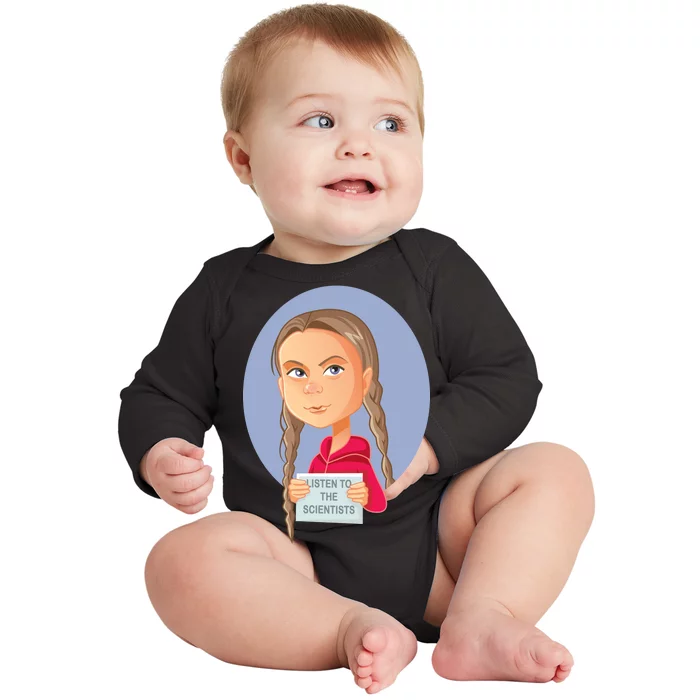 Listen To The Scientists Baby Long Sleeve Bodysuit