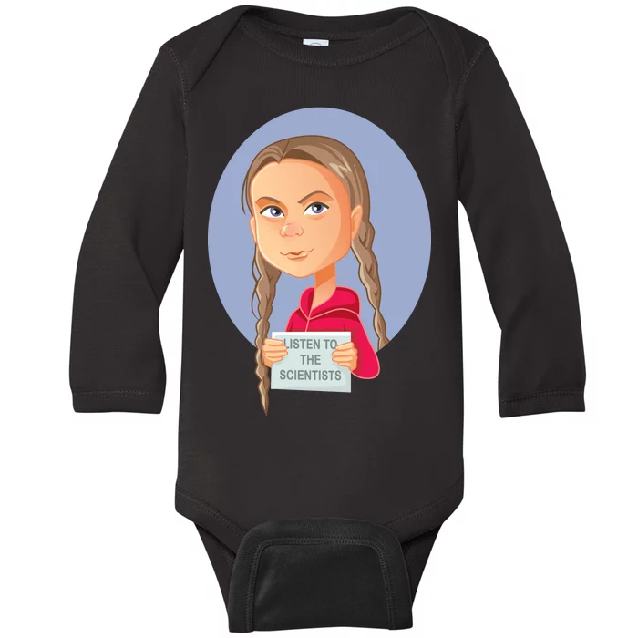 Listen To The Scientists Baby Long Sleeve Bodysuit